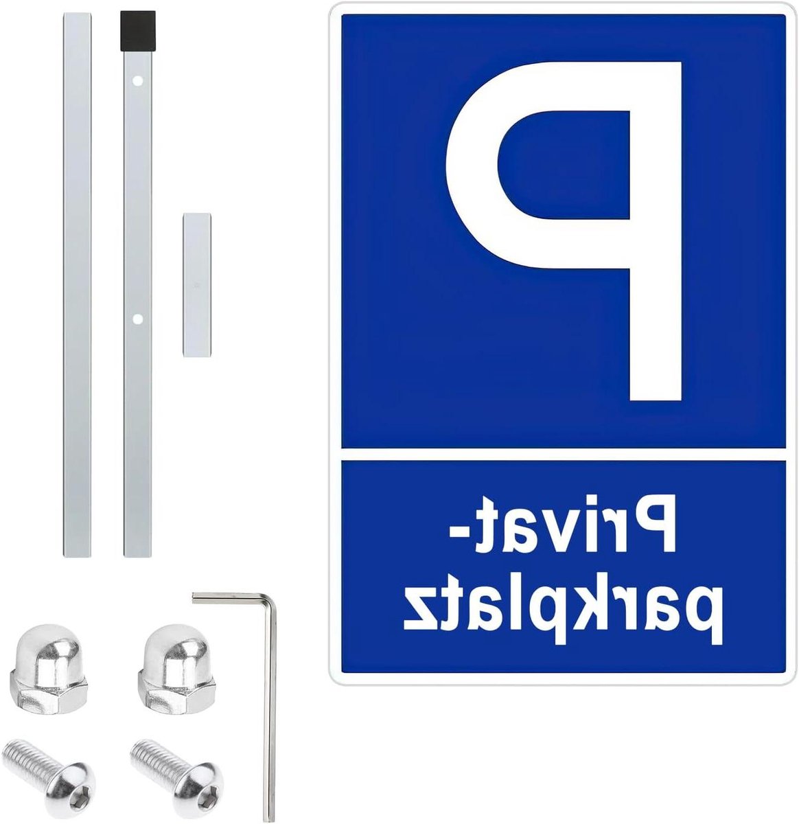 ```html Smoakez - Aluminium privéparkeerbord 20 x 30 cm met palen | Geschikt voor privéparkeren | Eenvoudig te monteren ```